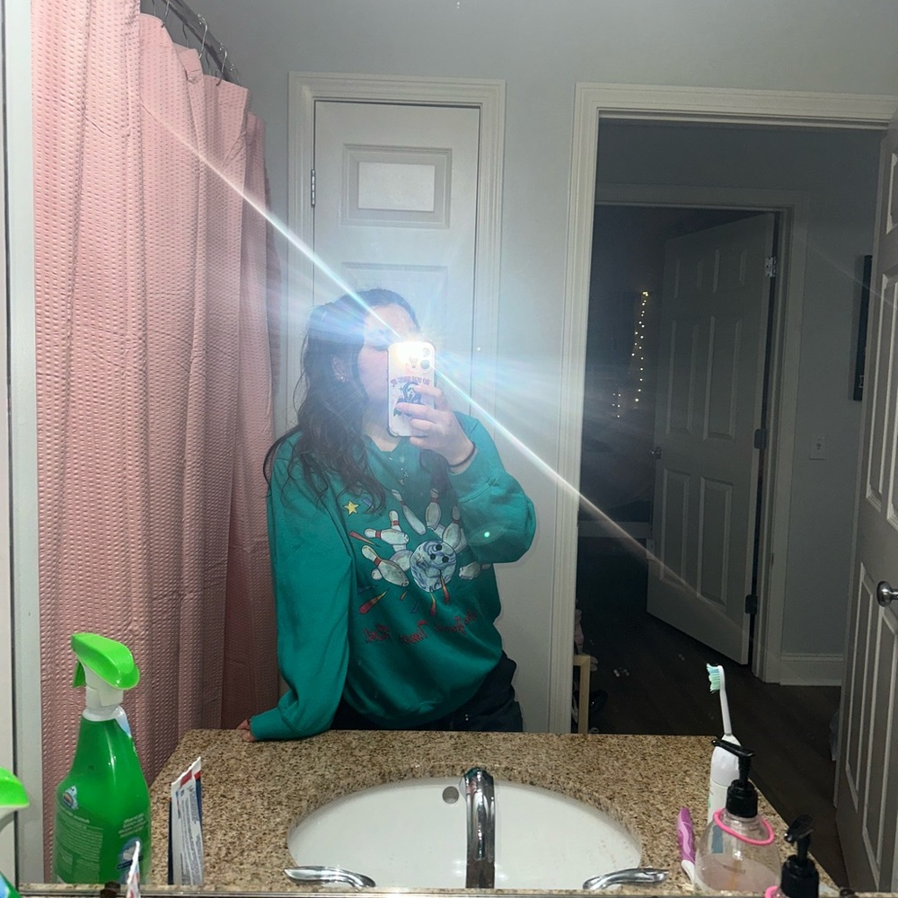 Blue sweatshirt